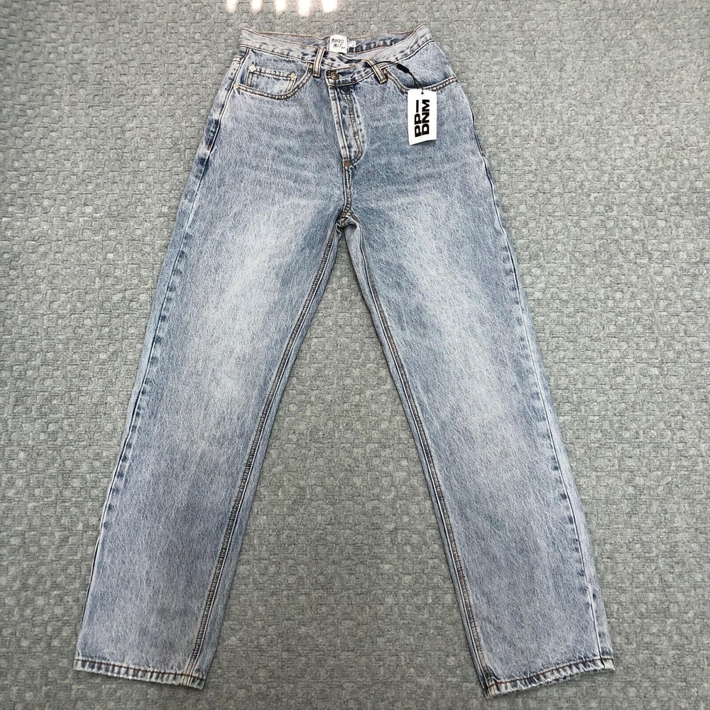 Princess Polly PP DNM Jeans Womens 6 Light Wash Blue Button Fly Straight Leg